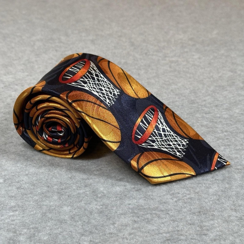 Steven Harris Basketball Tie‎ Novelty Sports Hoops Handmade Vintage 58x3.75in
